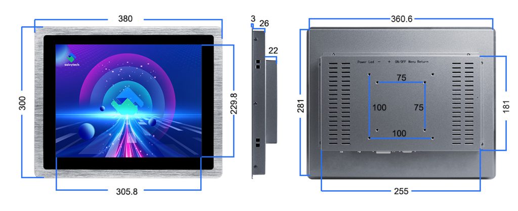 15inch Industrial capacitive touch display