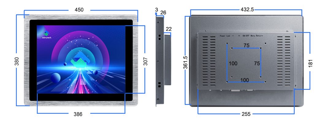 19inch Industrial capacitive touch display