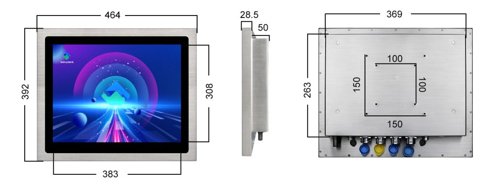 19inch Waterproof Stainless Steel Touch Screen Monitor